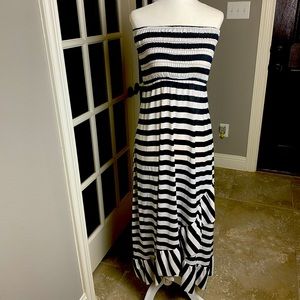 Striped bandeau dress 👗